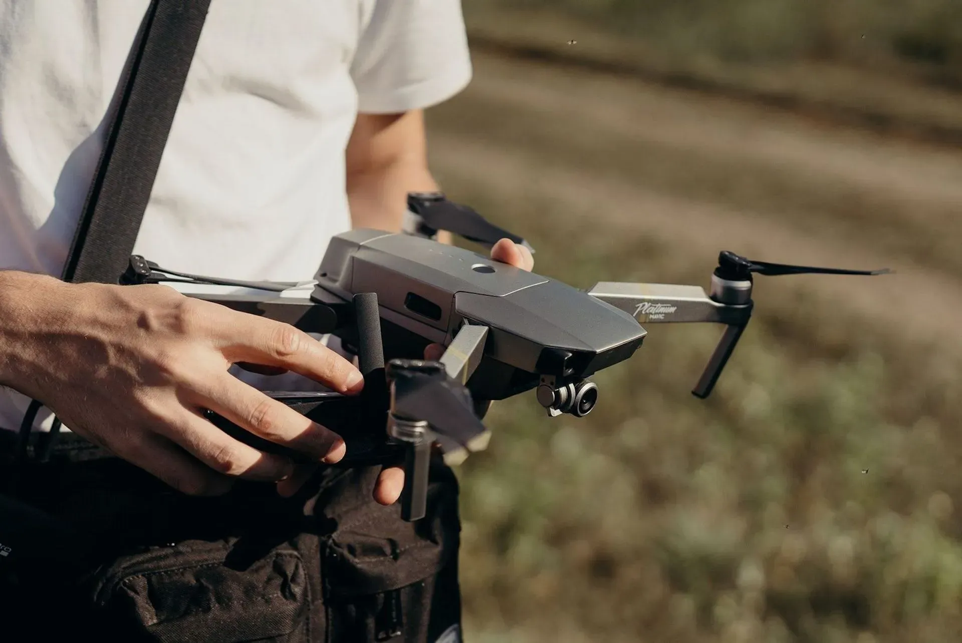 Preparing a drone to shoot footage