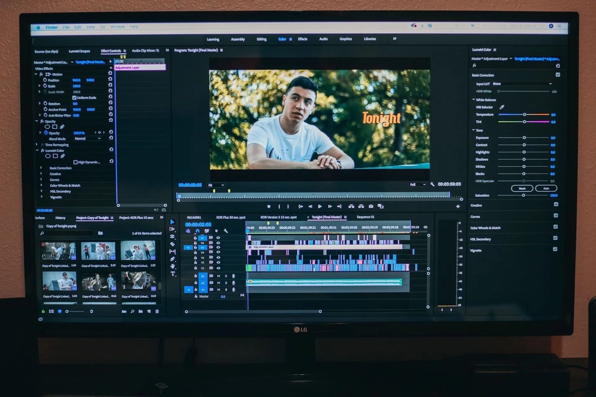 Color grading with Adobe