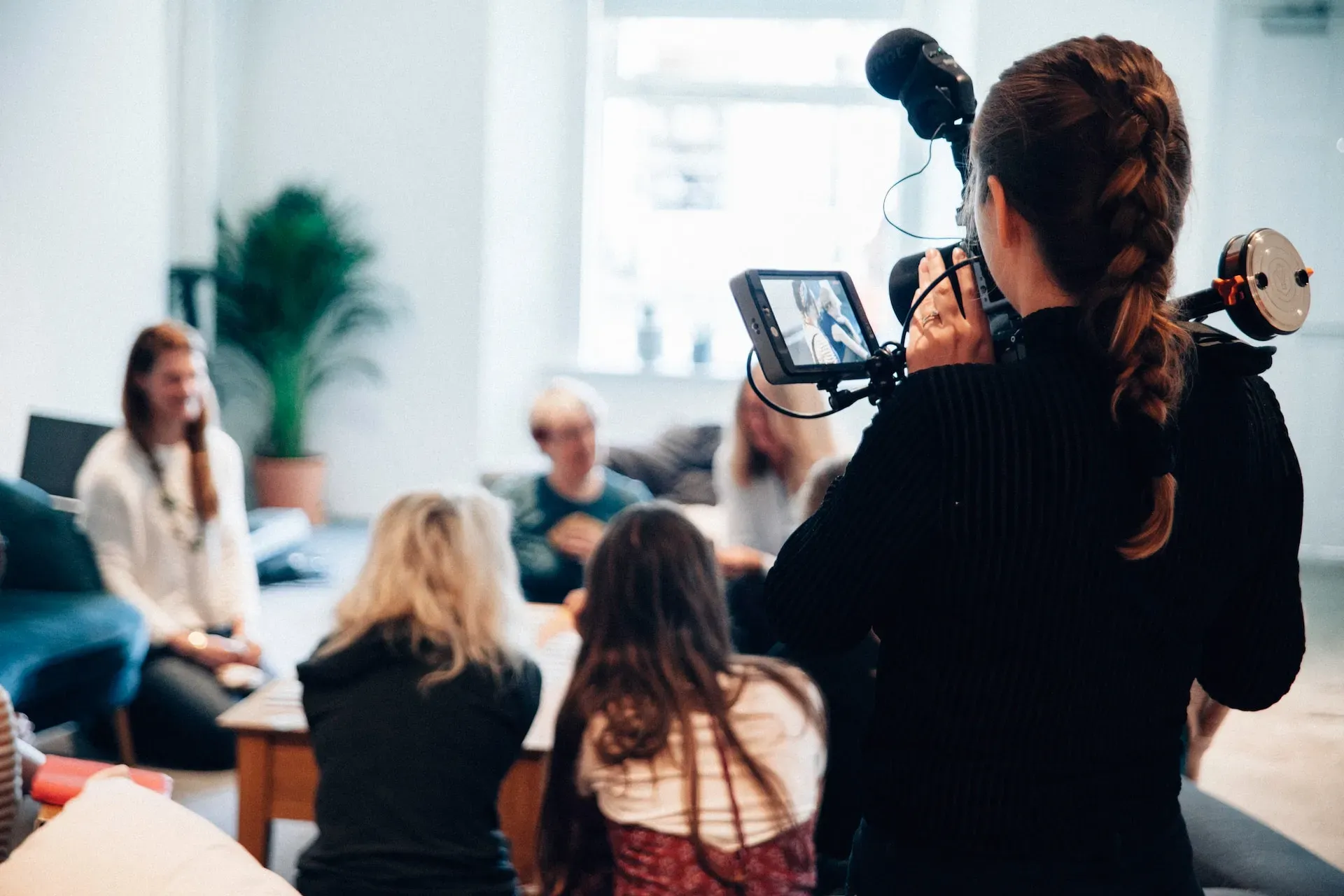 Filming in a room