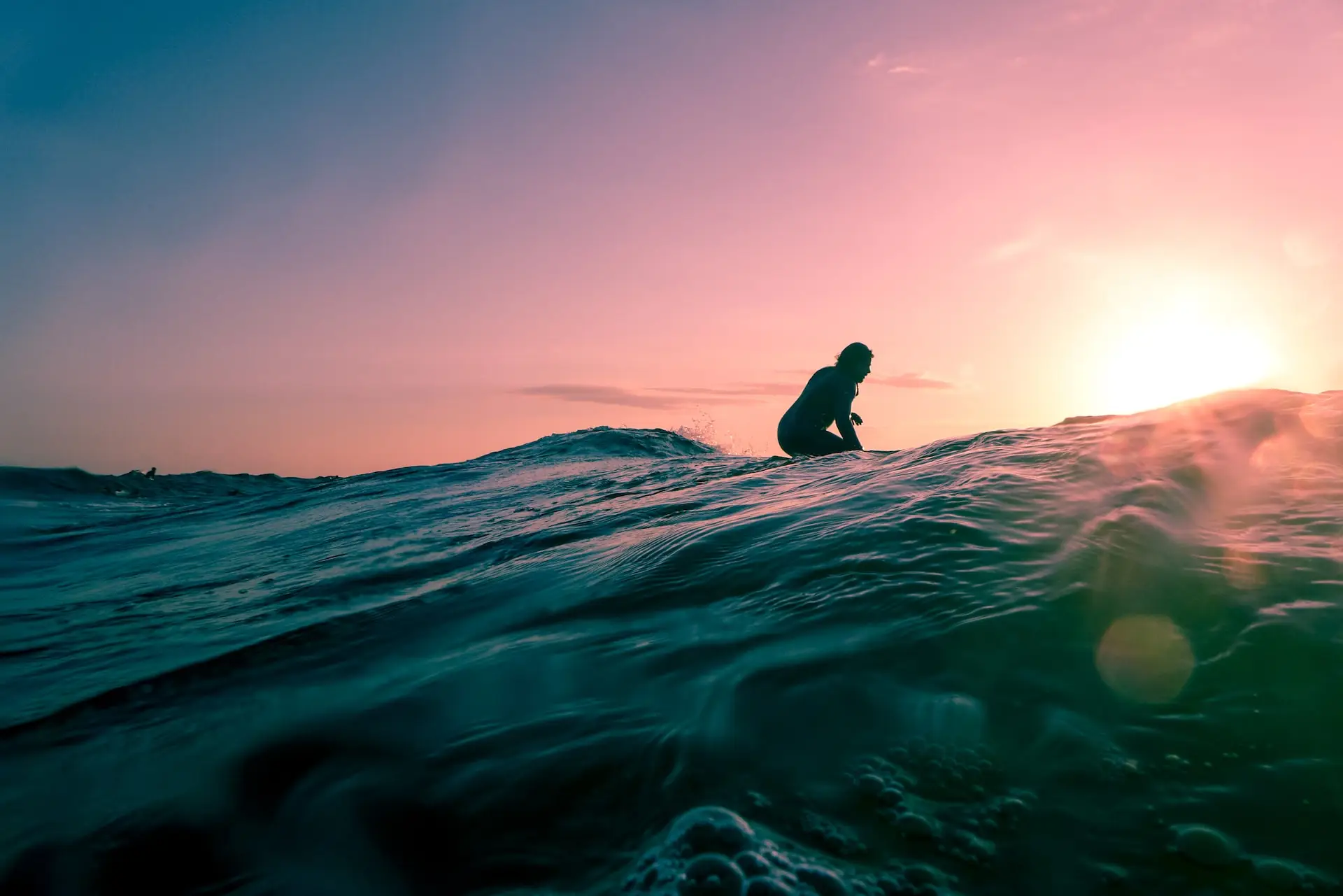 Filming in the sea