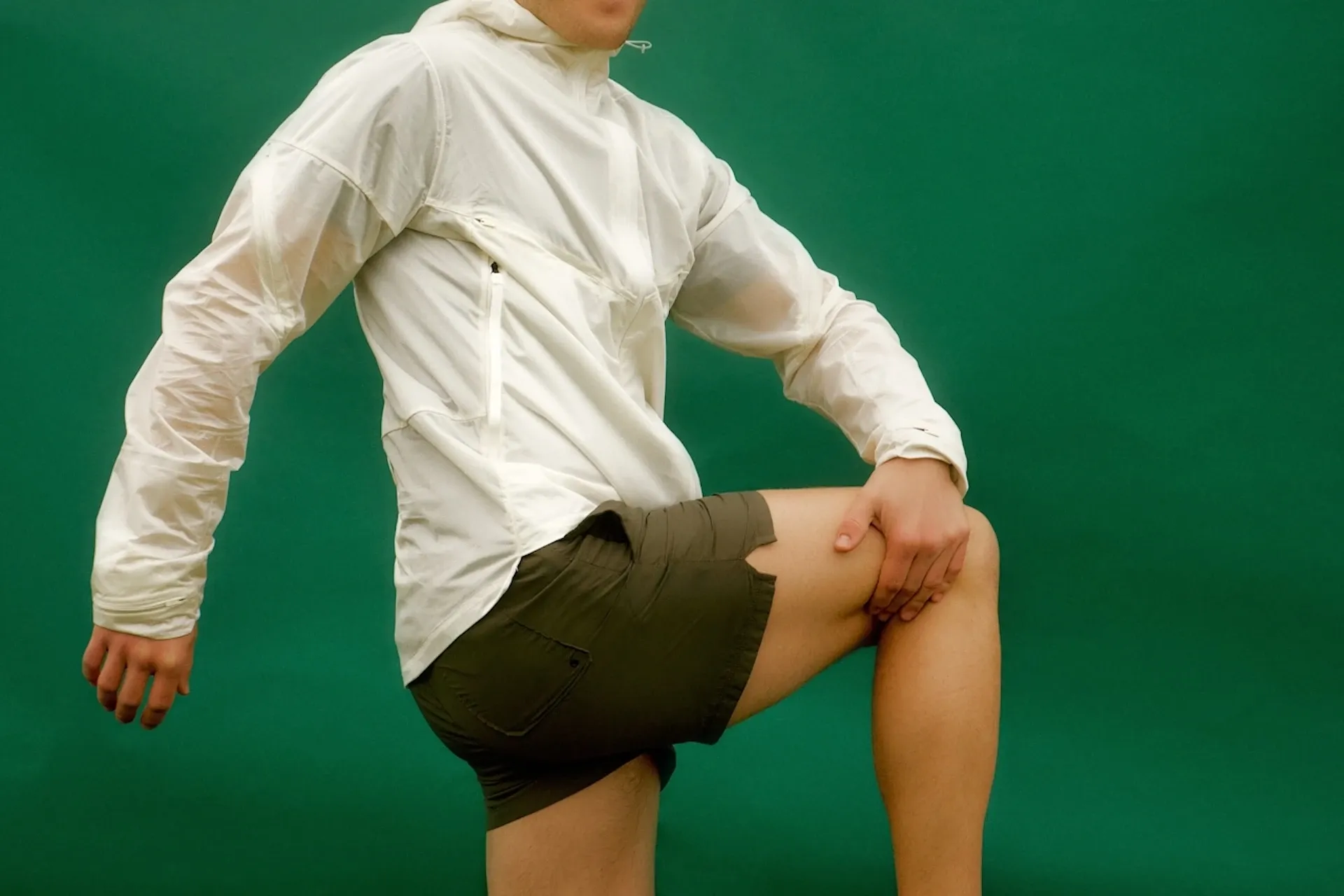 A runner warming up for a jog