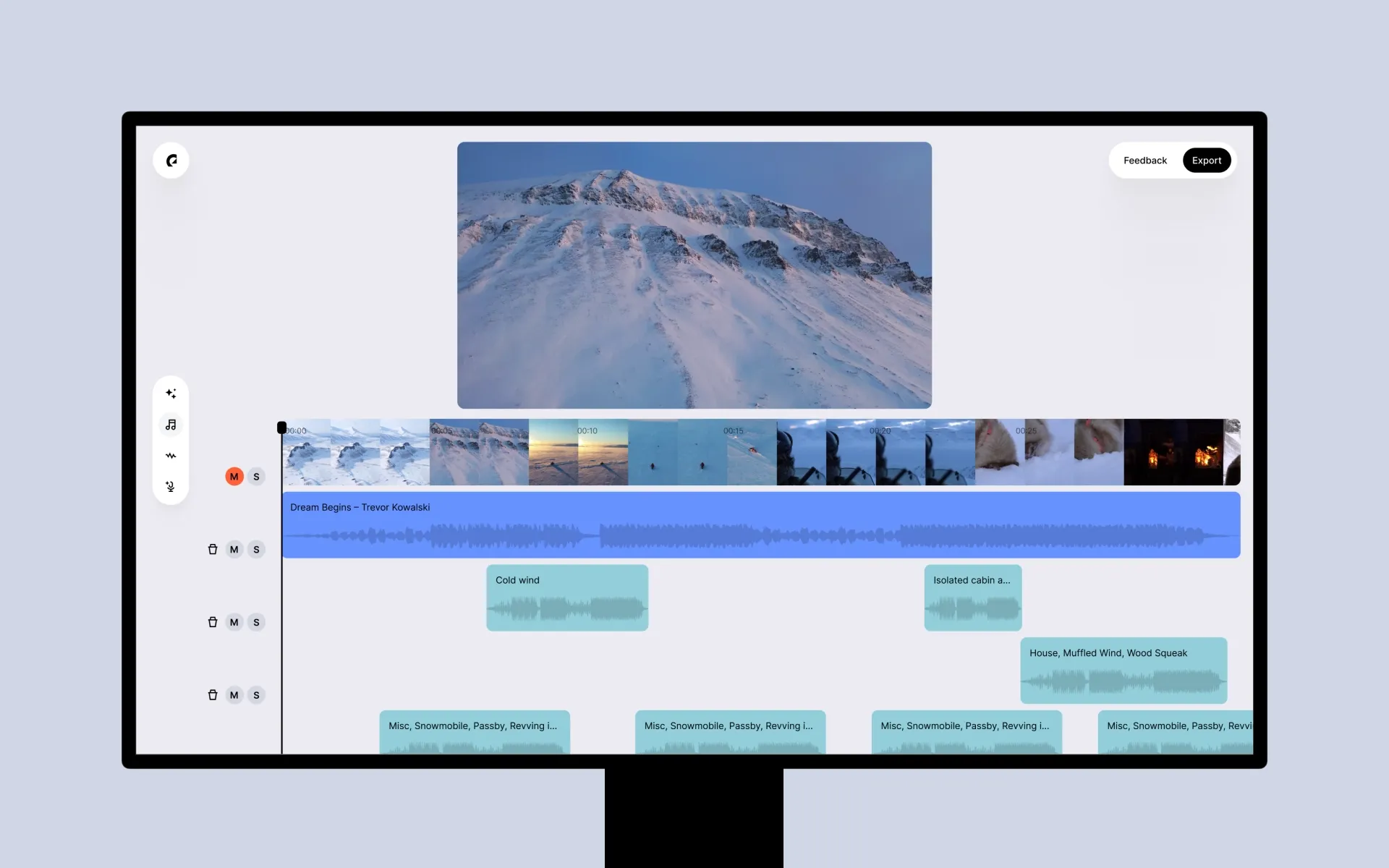 Reviewing content in Epidemic Sound Studio