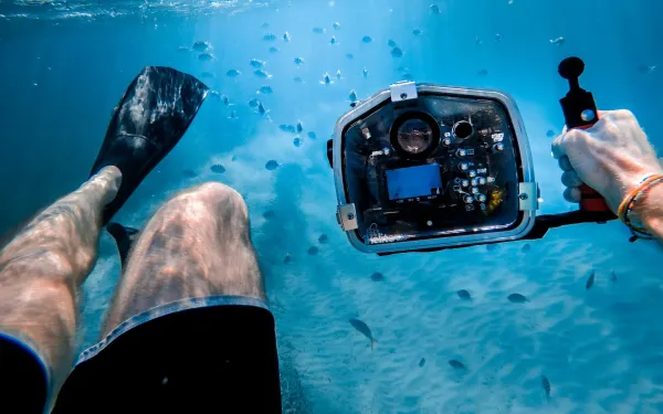 Filming underwater